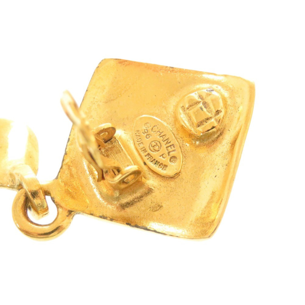 CHANEL Authentic Vintage Gold Logo Earrings - Picture 6 of 10